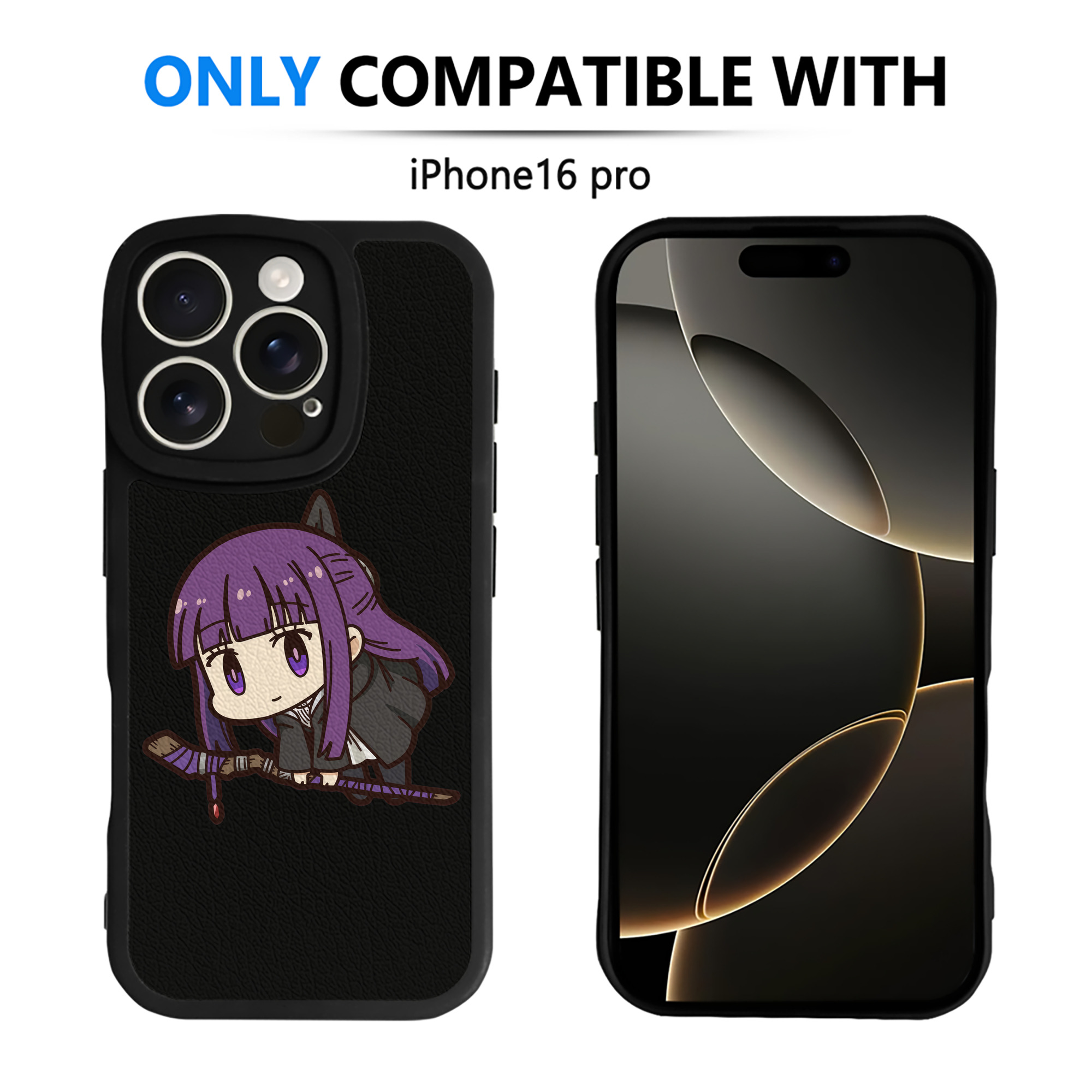 （画像用） 葬送のフリーレン Frieren 【iPhone 16シリーズ対応】シリコンスマホケース（レザー調） 材質：シリコン